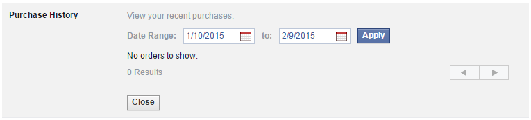 Facebook hacked - Purchase history Facebook hacked - Purchase history